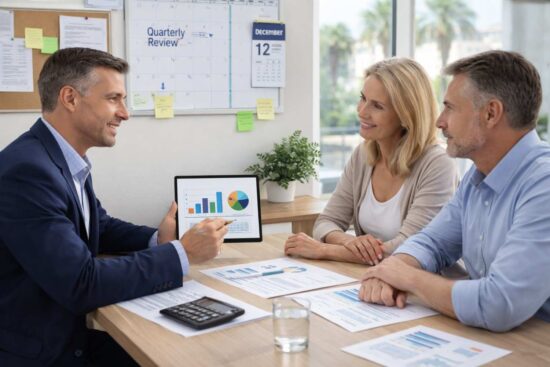 Quarterly meetings examine portfolio performance results